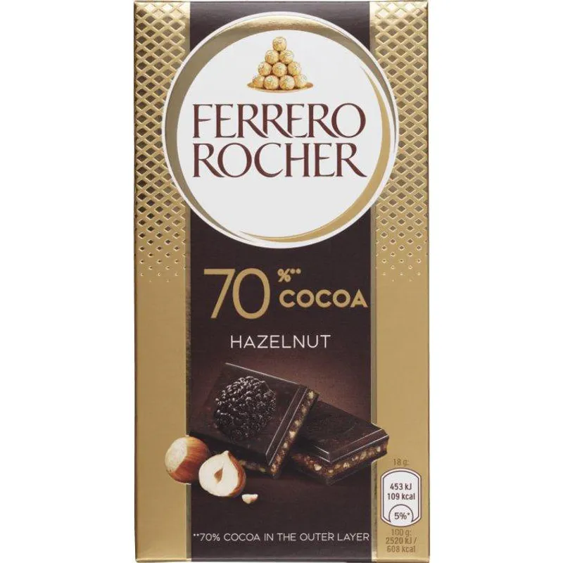 Ferrero Rocher Tablet Dark 90g