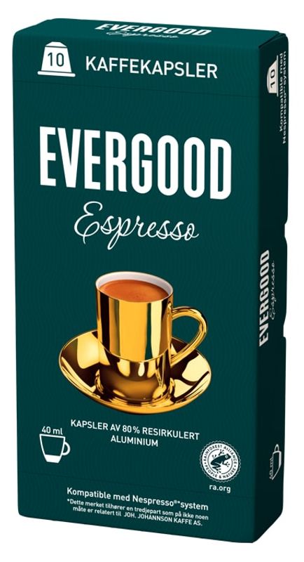 Evergood espresso Nespresso kaffekapsel 100stk