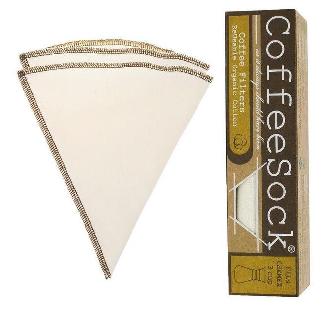Hovedbilde CoffeeSock Chemex® Style 3-kopp økologisk tøyfilter
