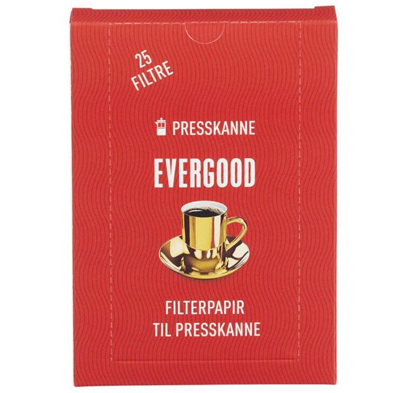 Kaffefilter presskanne 25stk evergood
