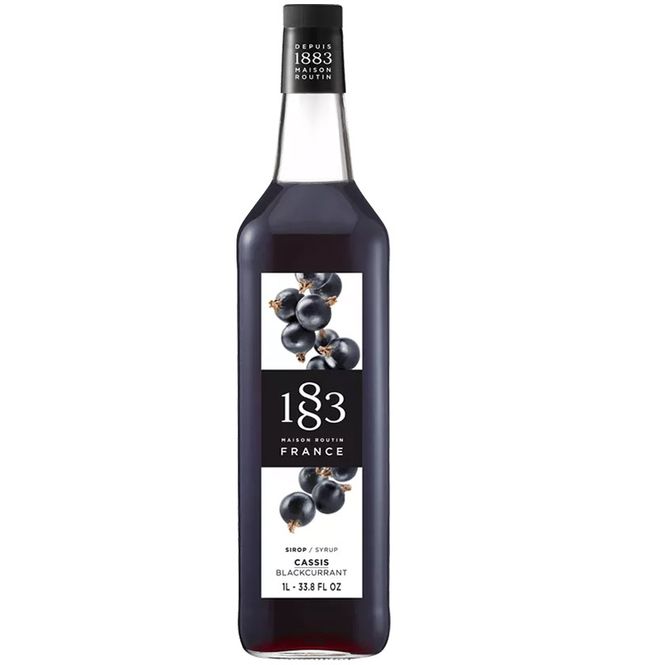 Hovedbilde 1883 Maison Routin - Solbær 1L Glassflaske - Kaffe- og cocktailsirup