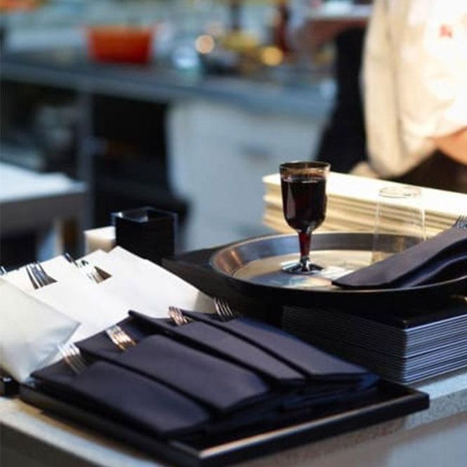 Hovedbilde Serviett duniletto 40x48cm sort 4 pk. a' 46 stk. 184stk.