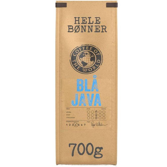 Hovedbilde Blå java hele bønner 700g cotw