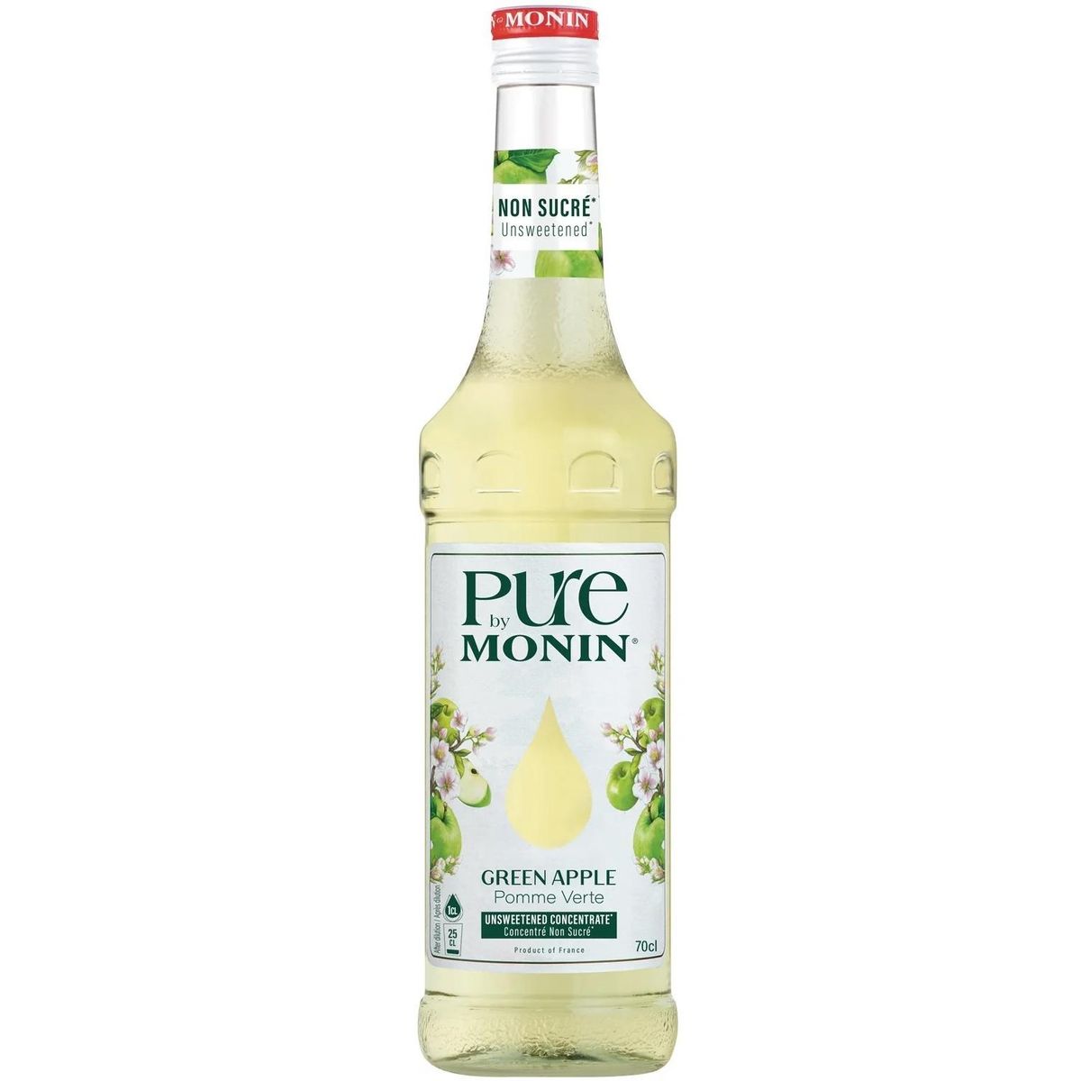 Monin PURE - Green Apple 70 cl - Sukkerfri og naturlig