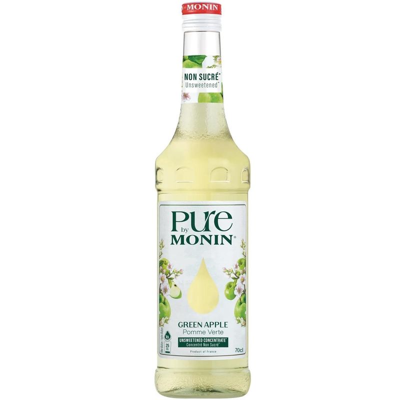 Monin PURE - Green Apple 70 cl - Sukkerfri og naturlig
