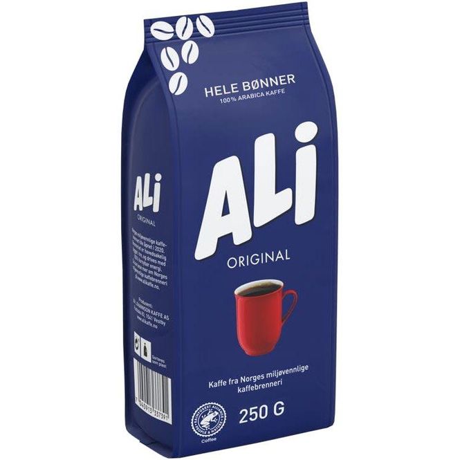 Hovedbilde ALI ORIGINAL HELE BØNNER 250G x 12 poser