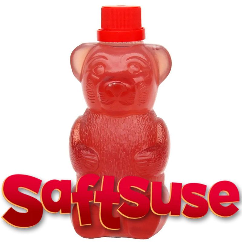 Saftsuse bamse vannis bringebærsmak 240ml