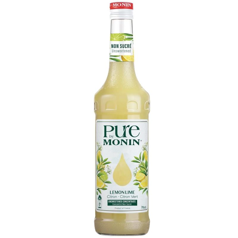 Monin PURE - Lemon Lime 70 cl - Sukkerfri og naturlig