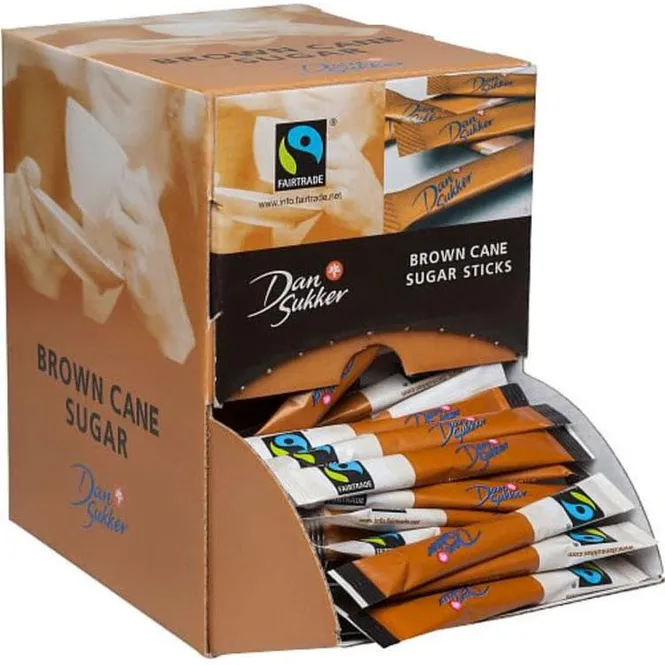 Hovedbilde Sukker sticks brun 4g dansukker 220 stk.