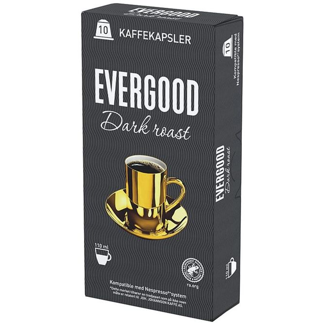 Hovedbilde Evergood dark roast kapsel 100 stk kaffe