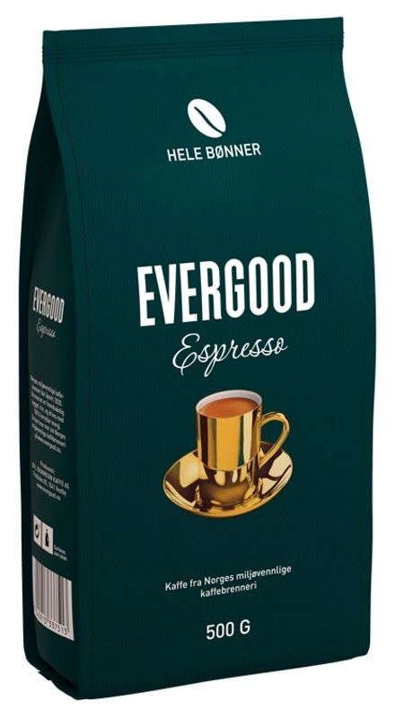 Evergood espresso hele bønner 500g